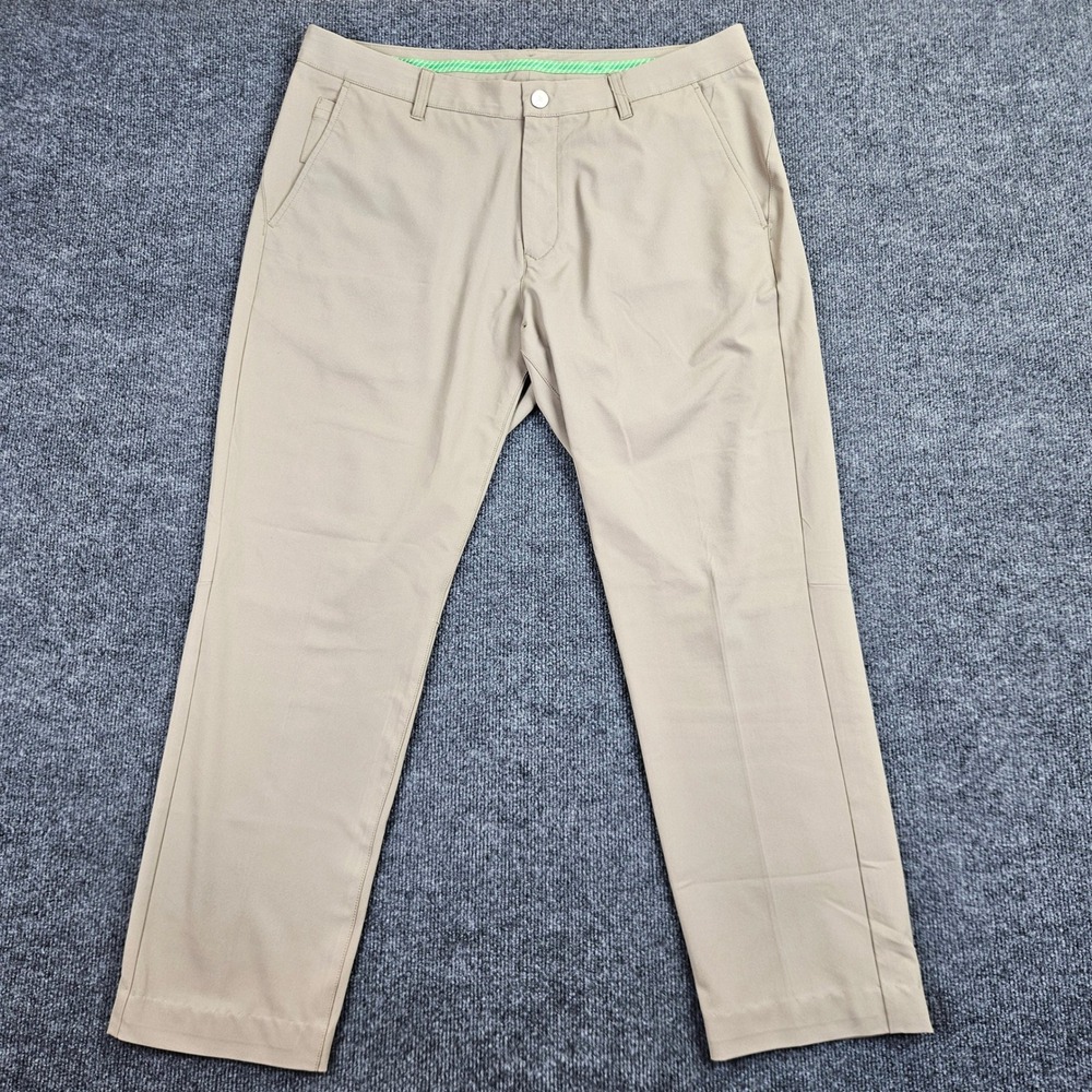 Bonobos Golf Athletic Fit Pants Men 36x30(29) Khaki Tan Performance Hemmed 17923